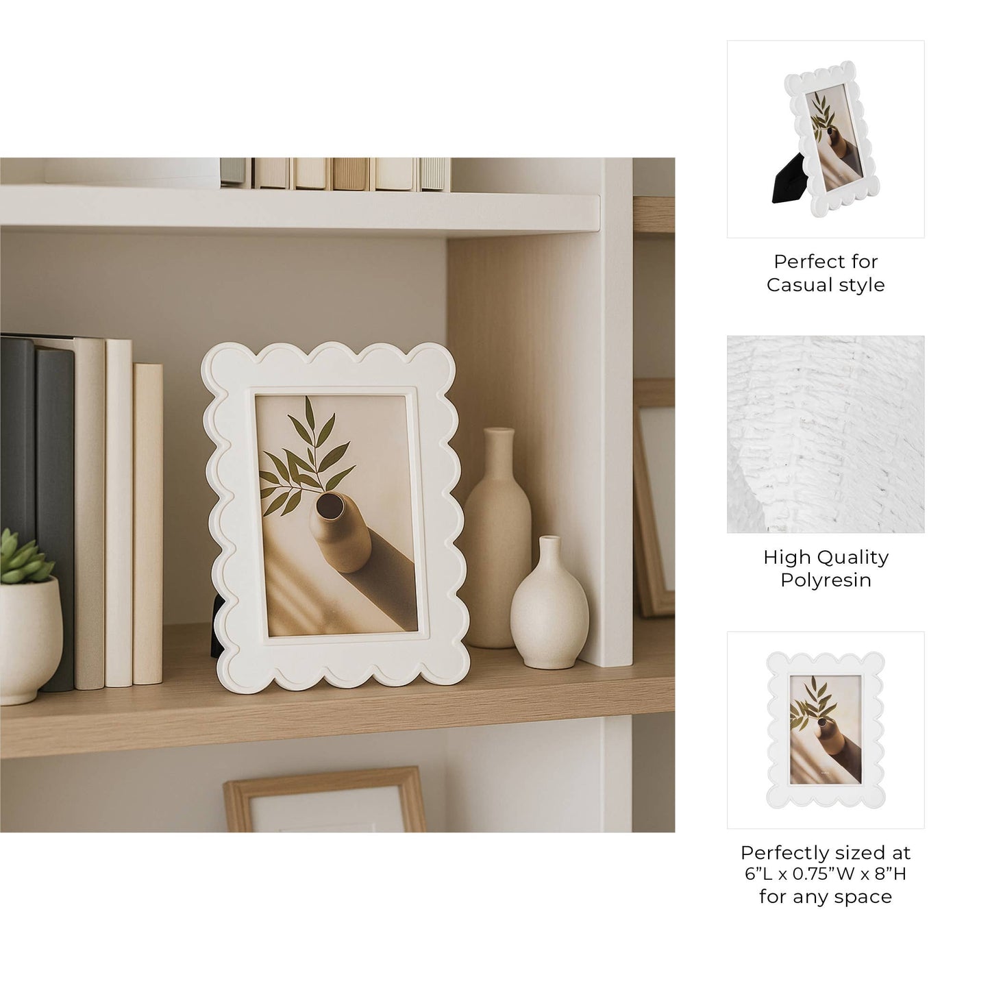 Scalloped Photo Frame 5”x7”