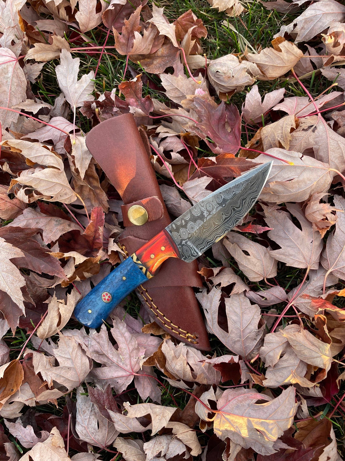 Aurora Blade Damascus Hunting Knife