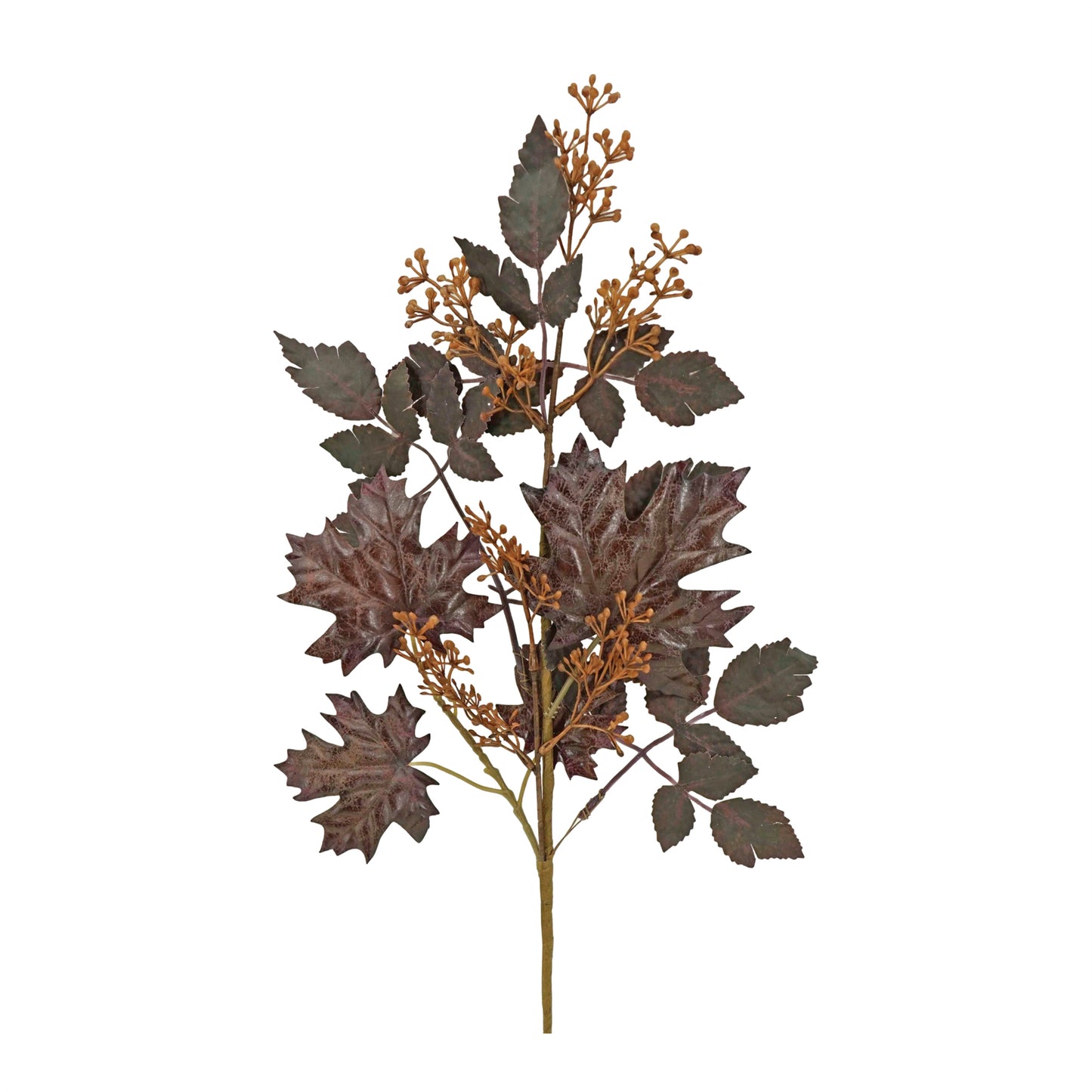 Mini Berry Fall Leaf Spray 22”