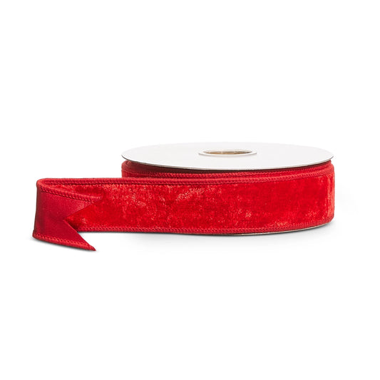 1.5" X 10 Yds Red Velvet Wired Ribbon