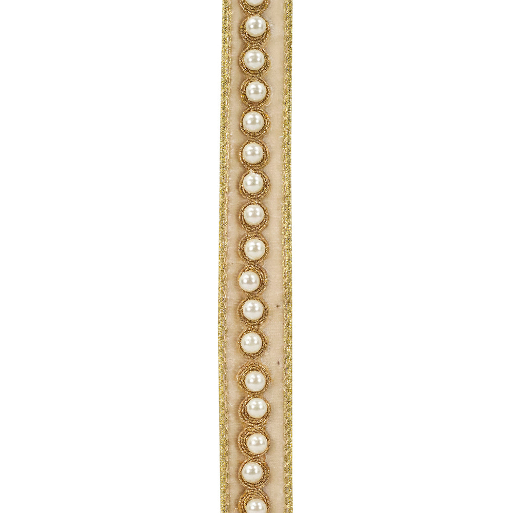 Pearl Plush Velvet Metallic Wired Edge Ribbon