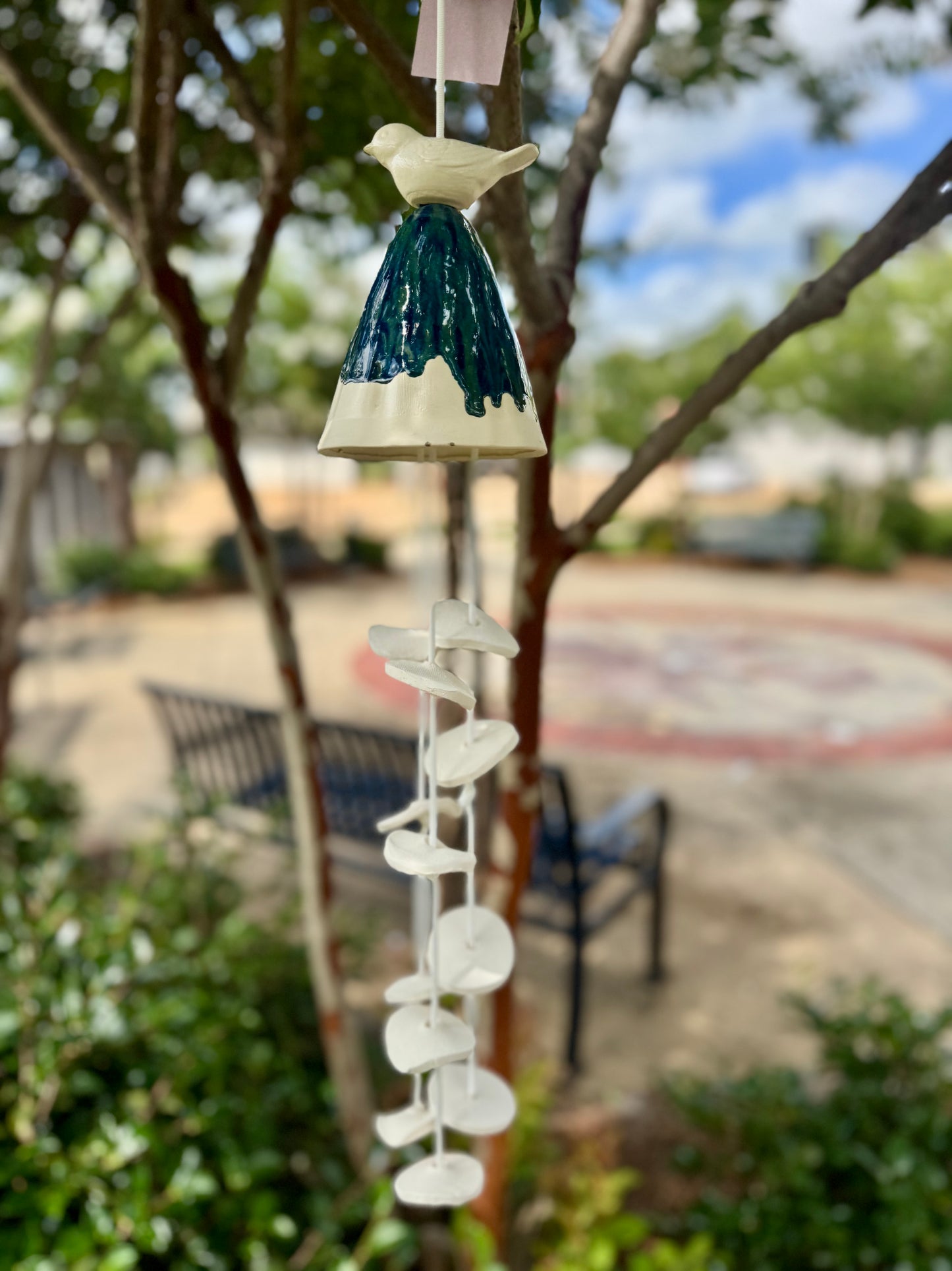 Pottery Chime- Single Large Mushroom/Bird (LOCAL PICKUP)
