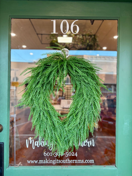 Oval Beaded Grass Wreath