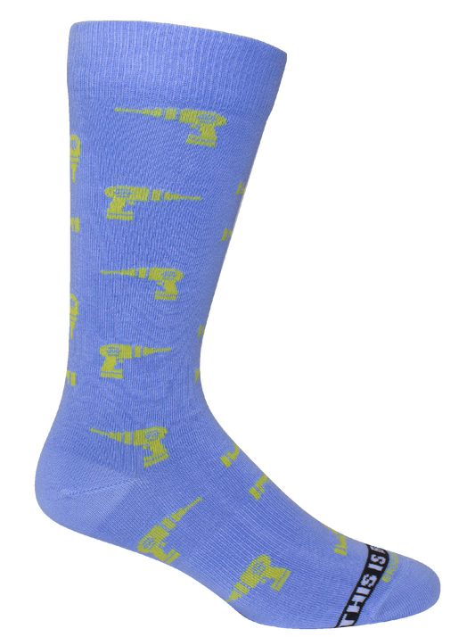 Drill Socks: Della Blue