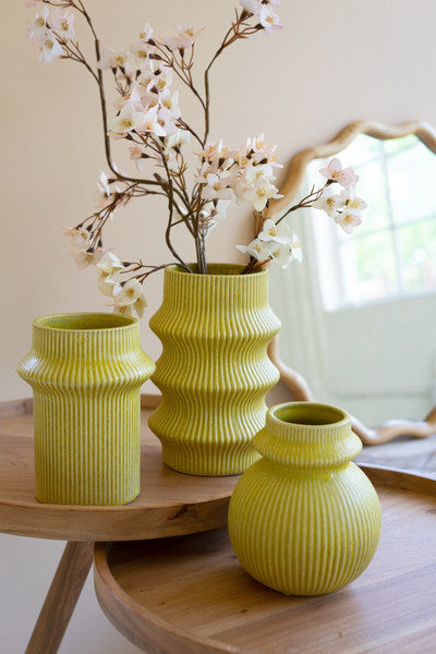 Yellow Ceramic Vase (3 sizes)