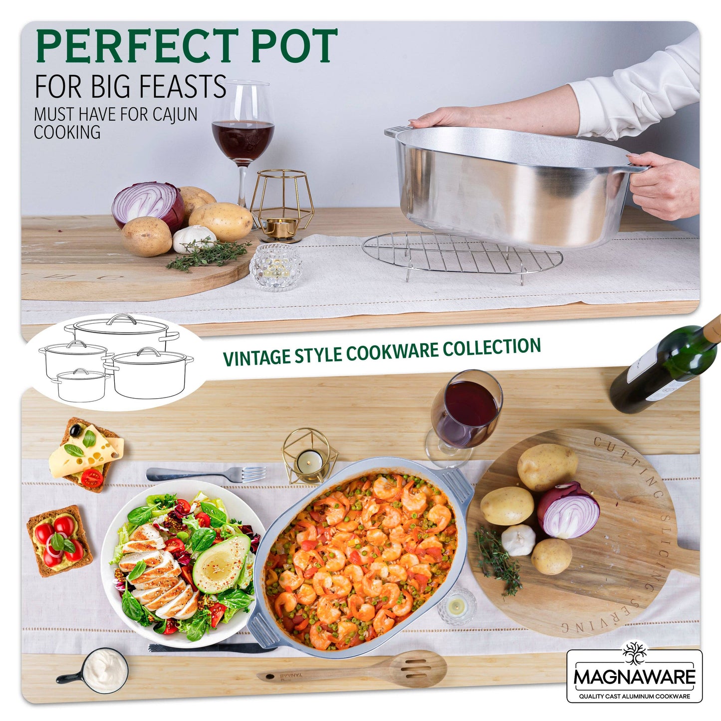 Oval Dutch Oven with Lid: 10 quart