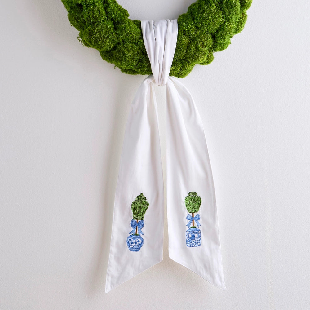 60" Topiaries Wreath Sash