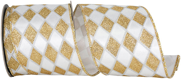 Glitter Diamond Satin Wired Edge Ribbon (Copy)
