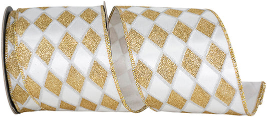 Glitter Diamond Satin Wired Edge Ribbon (Copy)