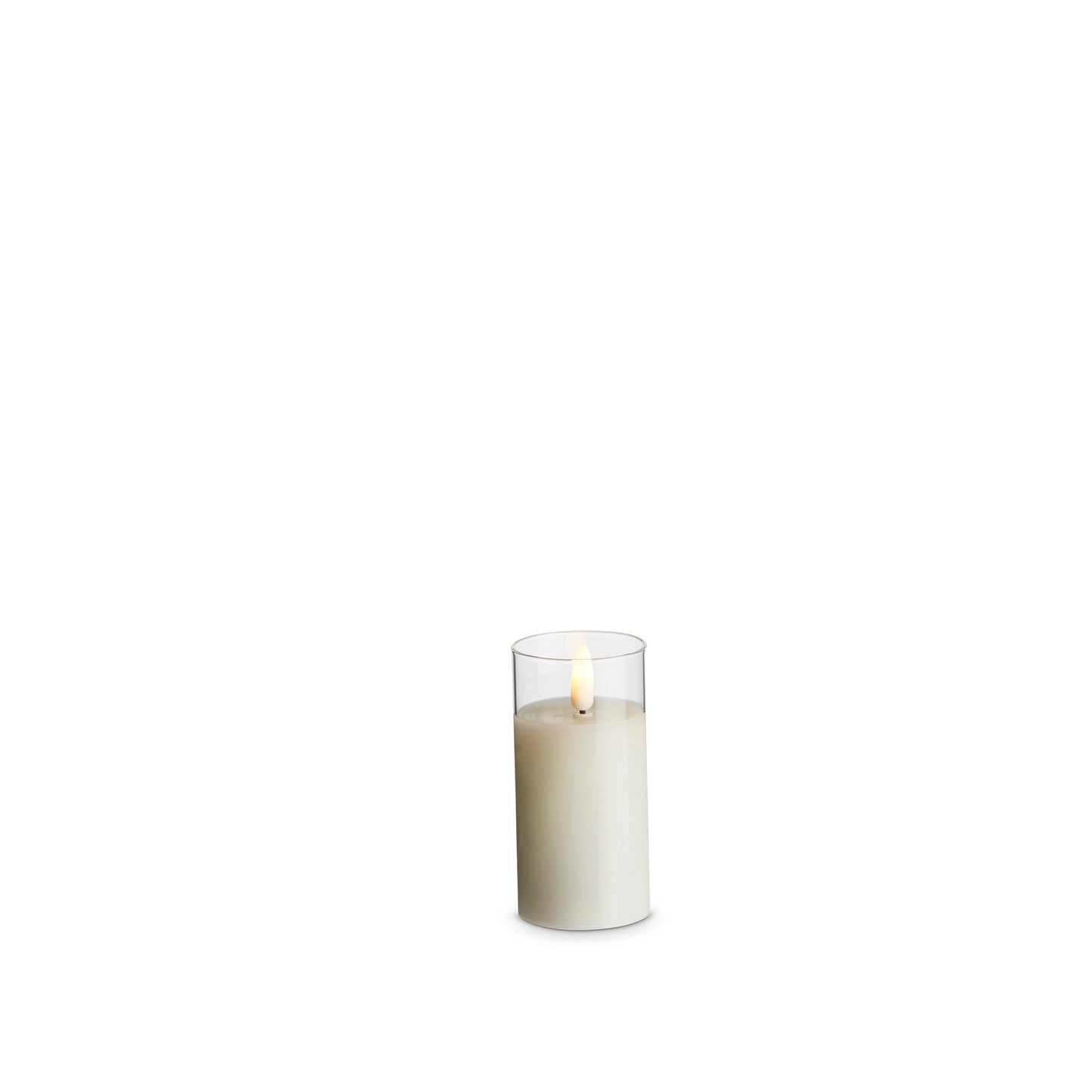 Clear Glass Ivory Candle