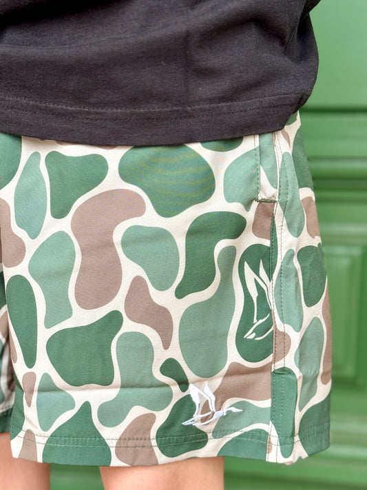 ROOST Camo Active Shorts, Adult