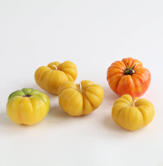 Heirloom Tomato Beeswax Candle- Yellow