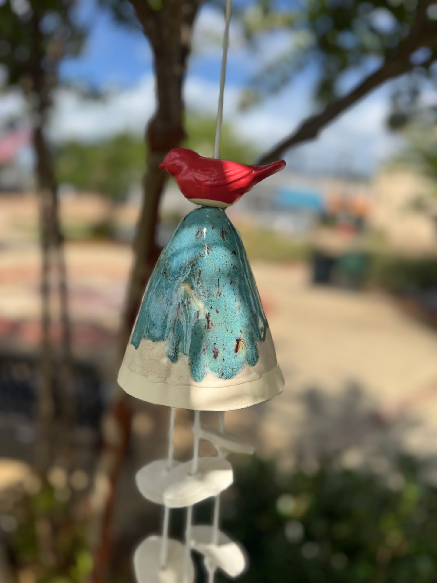 Pottery Chime- Single Large Mushroom/Bird (LOCAL PICKUP)