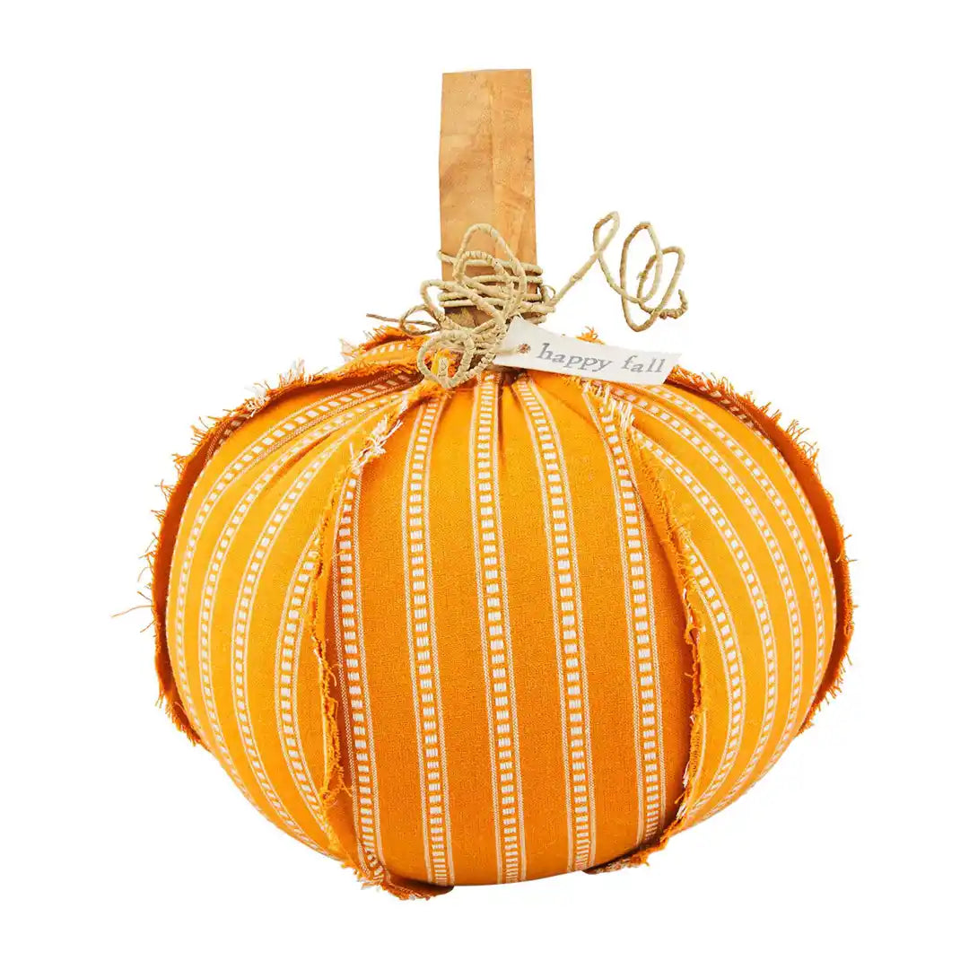 Orange & White Pumpkin Sitter