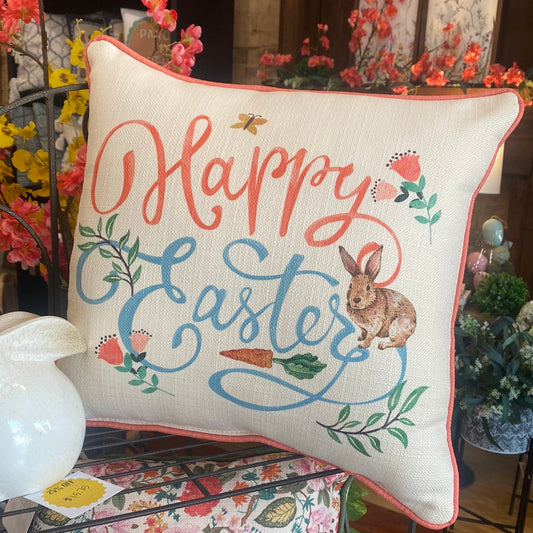 Happy Easter Bunny Pillow