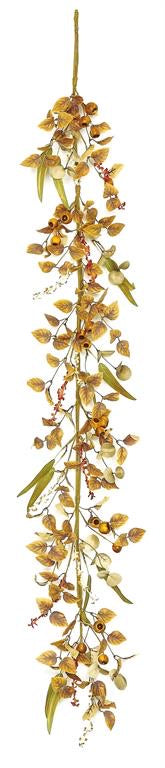 AUTUMN BEECH LEAF & CRATER BERRY GARLAND, 5'