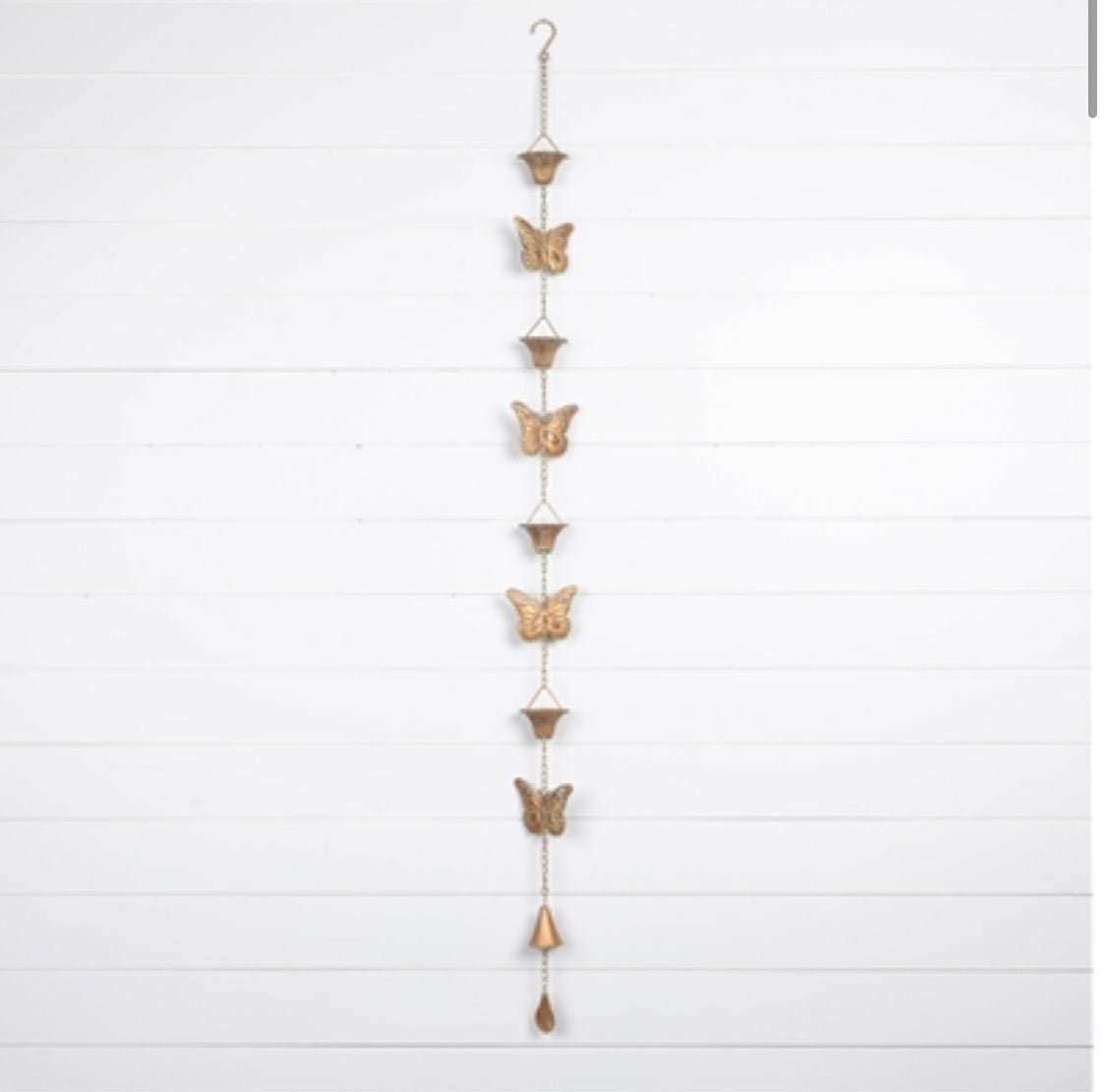 BUTTERFLY RAIN CHAIN 61.5"L IRON