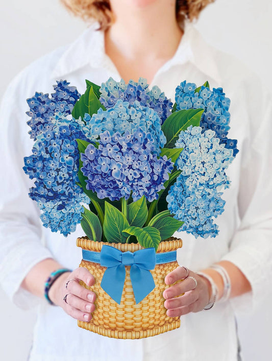 Nantucket Hydrangeas (8 Pop-up Greeting Cards)