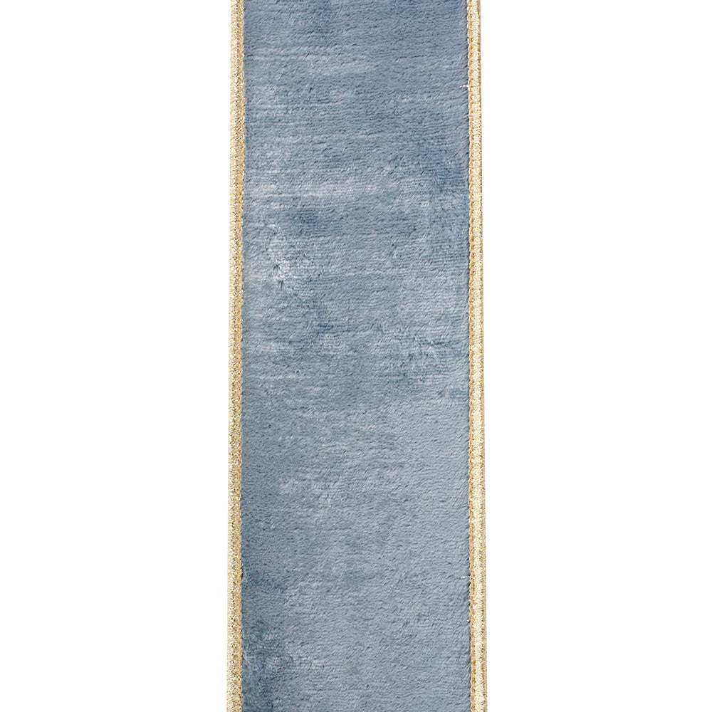 French Blue Velvet 2.5” Wired Edge Ribbon (Copy)