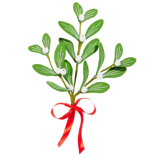 10" Mistletoe Felt Clip-On Ornament