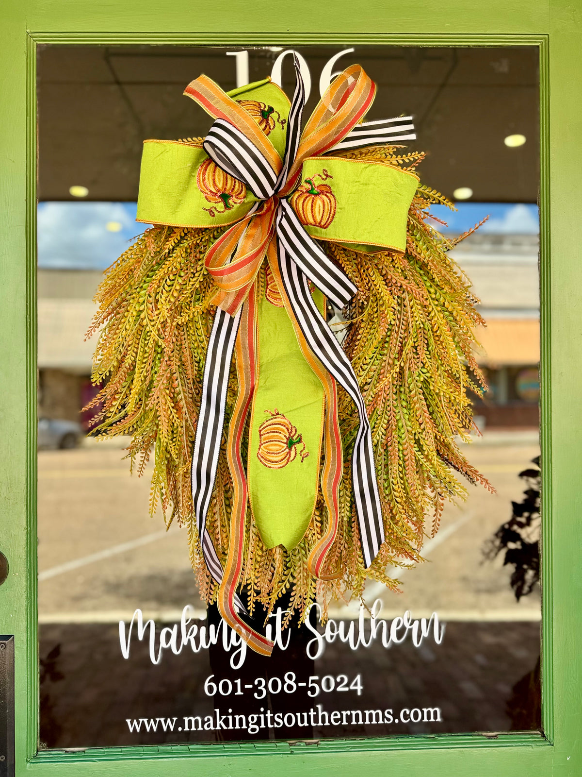 Sequin Pumpkin Bow