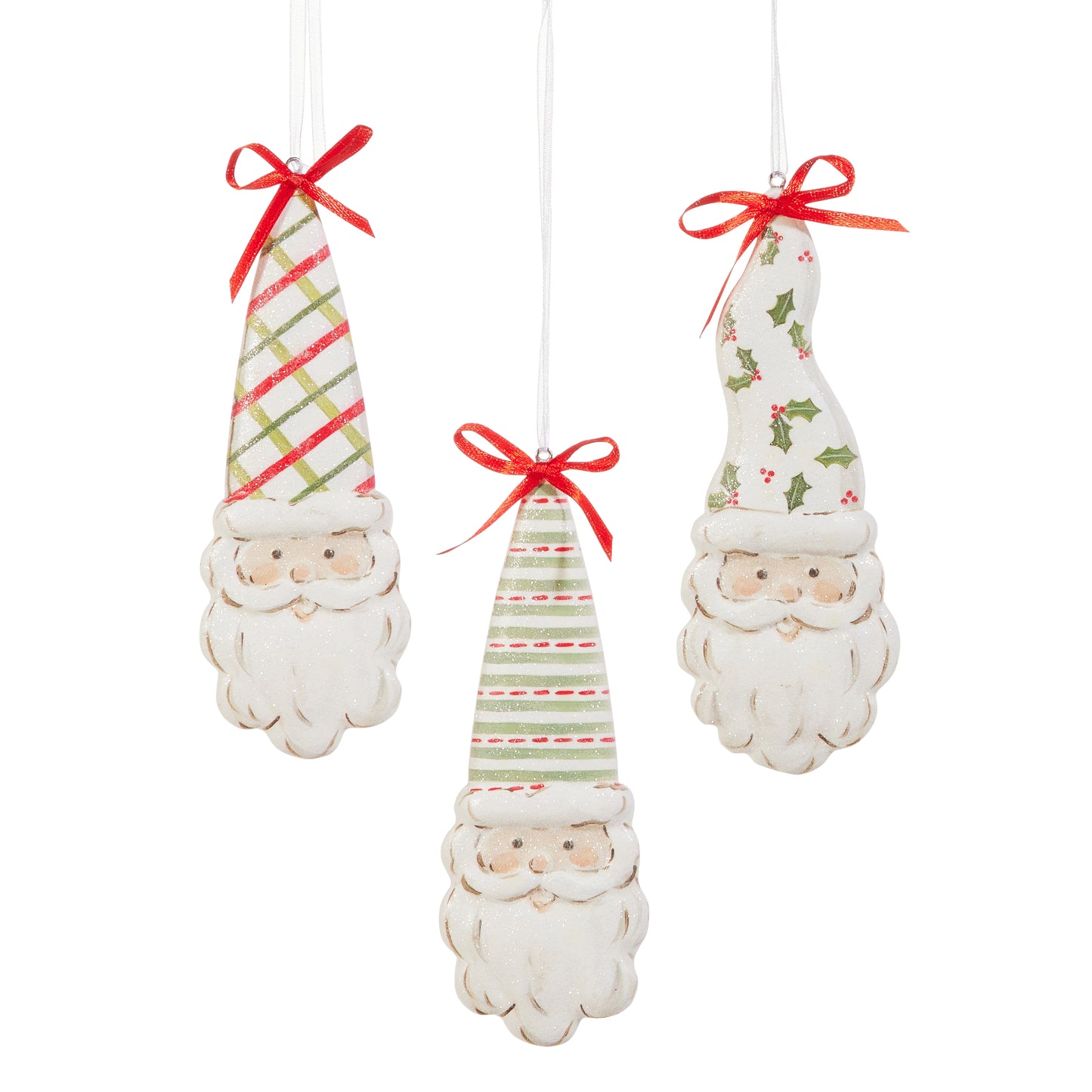 5" Pattern Santa Ornament