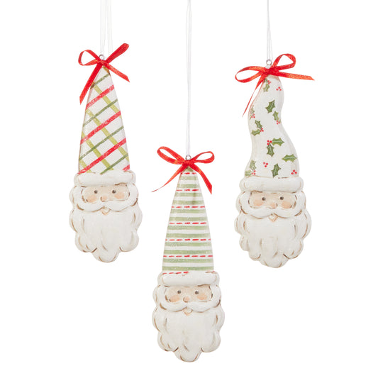 5" Pattern Santa Ornament
