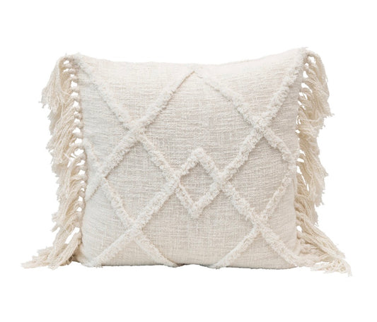 20" Cotton Blend Pillow