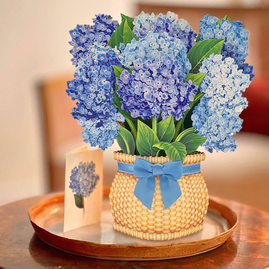 Nantucket Hydrangeas (8 Pop-up Greeting Cards)