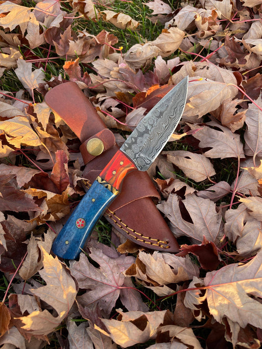 Aurora Blade Damascus Hunting Knife
