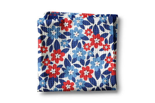 July 4th Floral Kitchen Towel