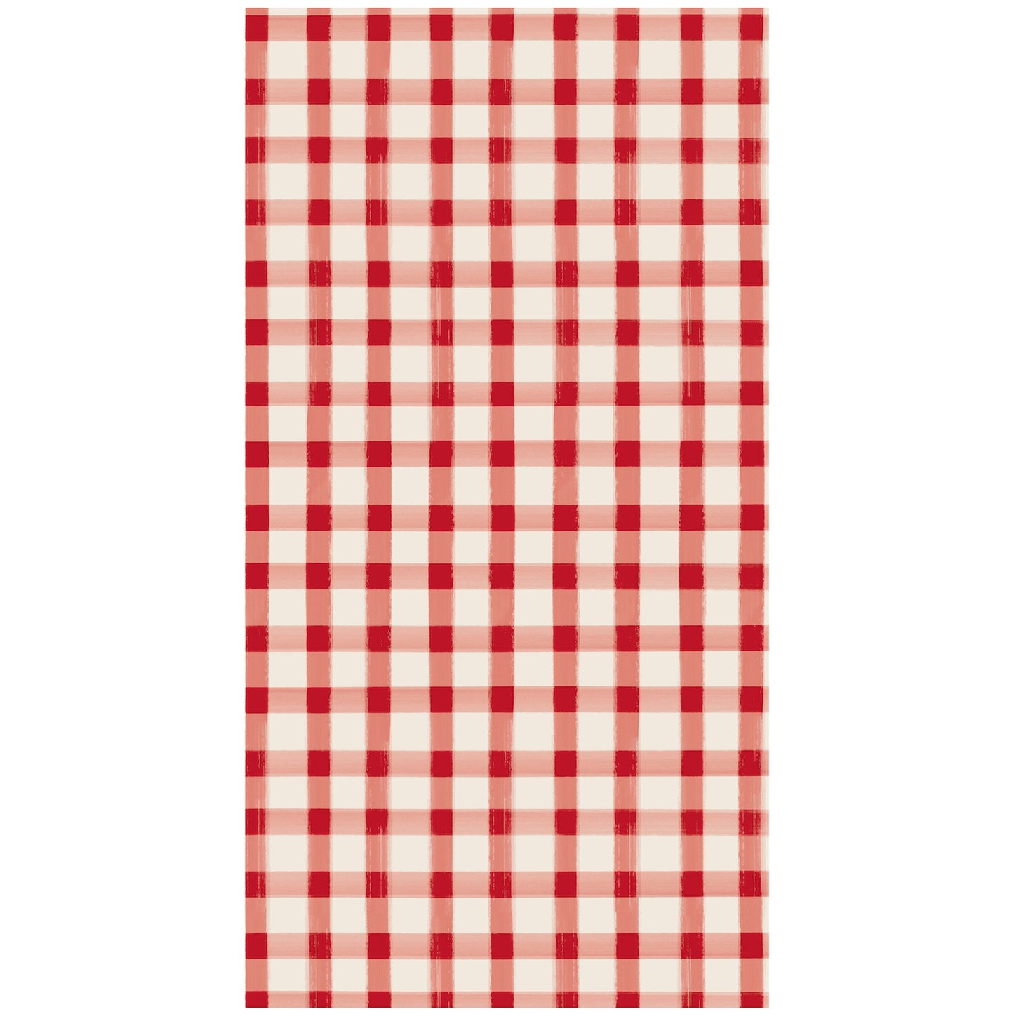 Red Painted Check Napkin