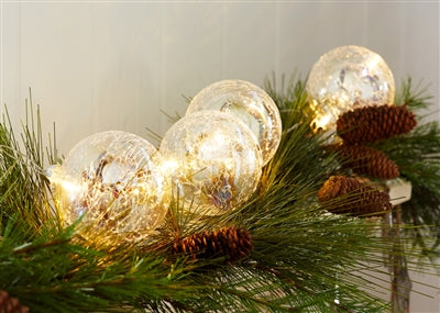 LED BALL ORNAMENTS W/6 HR TIMER