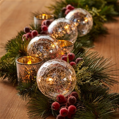 LED BALL ORNAMENTS W/6 HR TIMER