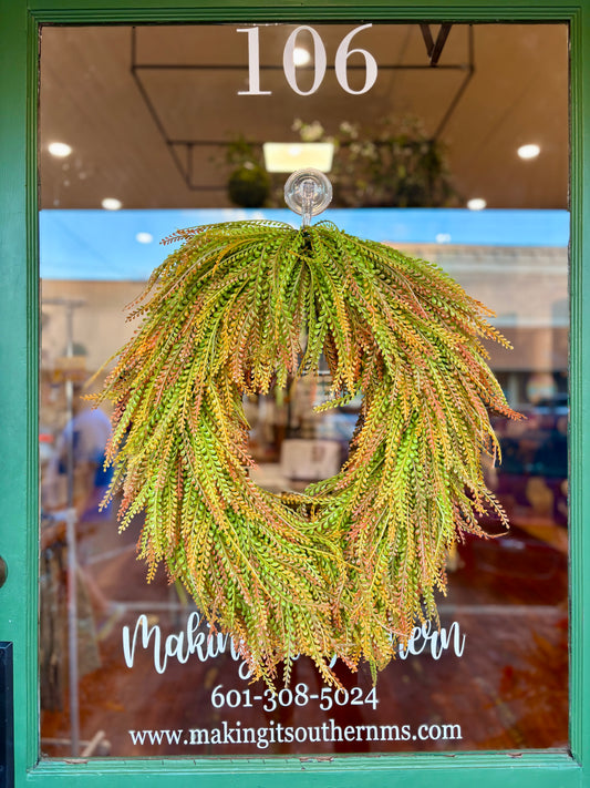 Fall Beaded Grass Wreath