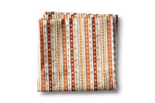 Fall Floral Stripe Kitchen Towel