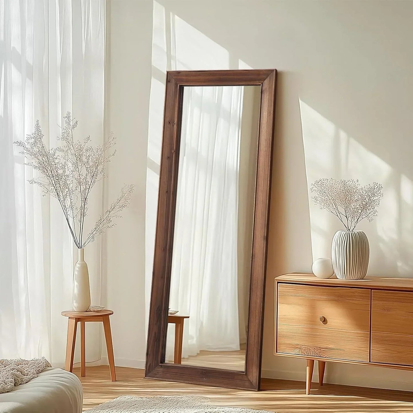 Rustic Farmhouse Full Length Mirror- Wooden