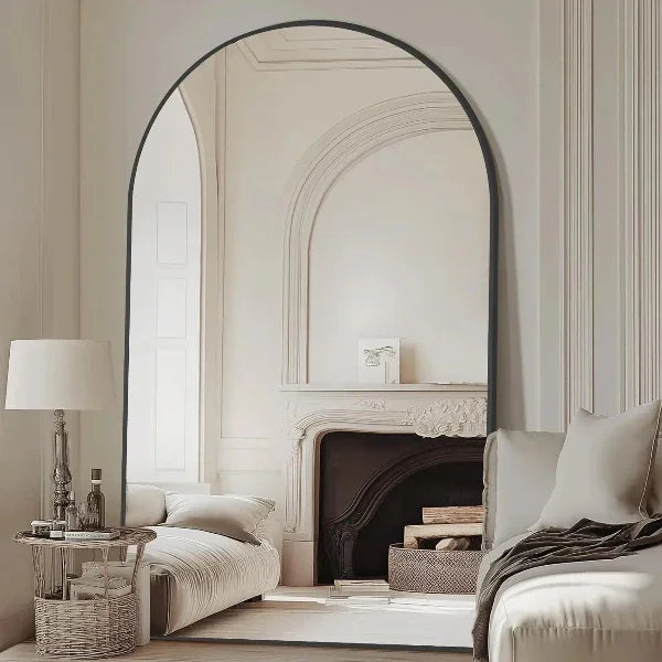 MELOMOIR Arched Full Length Mirror, Black