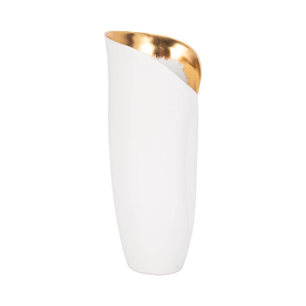 Porcelain Curved Hollis Vase