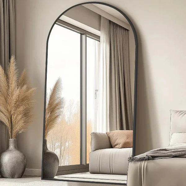 MELOMOIR Arched Full Length Mirror, Black