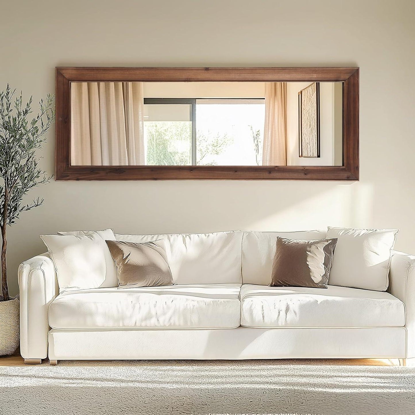 Rustic Farmhouse Full Length Mirror- Wooden