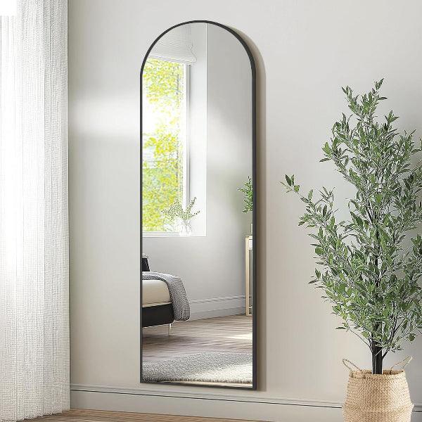 MELOMOIR Arched Full Length Mirror, Black