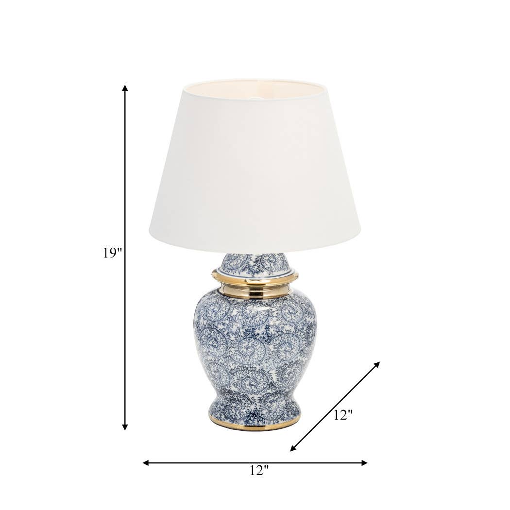 Ceramic Chinoiserie Table Lamp