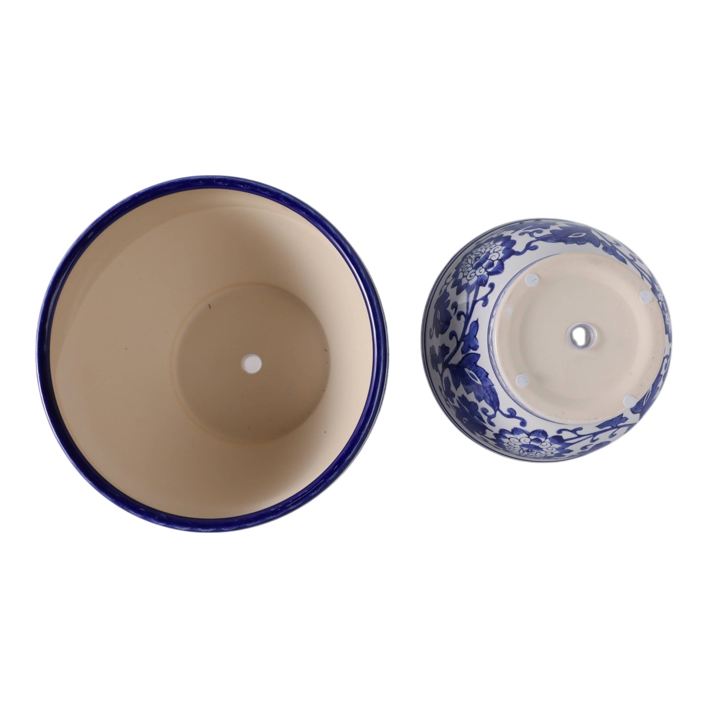 Ceramic Chinoiserie Planters- 2 Sizes