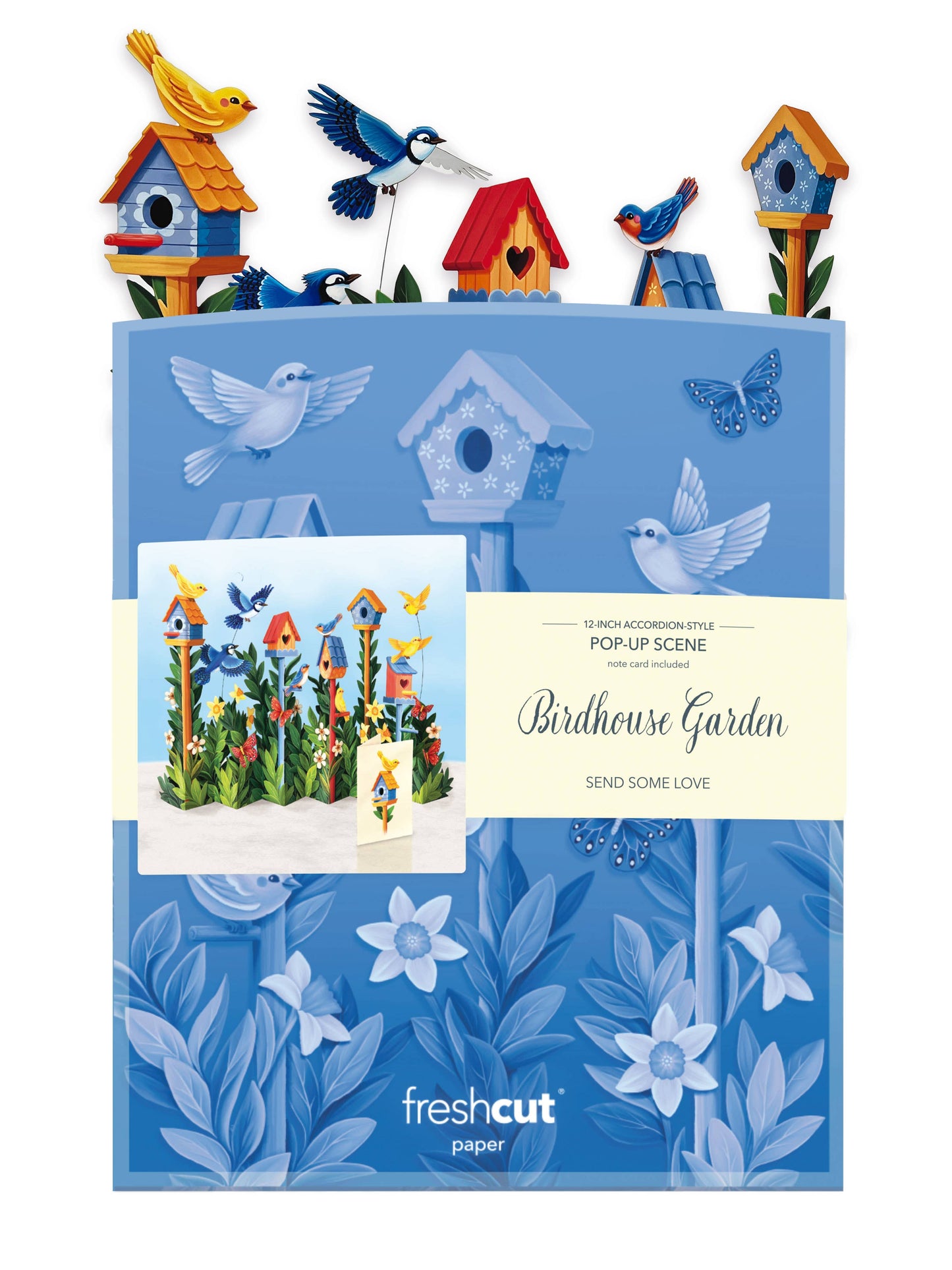 Birdhouse Garden (8 Pop-up Greeting Cards)