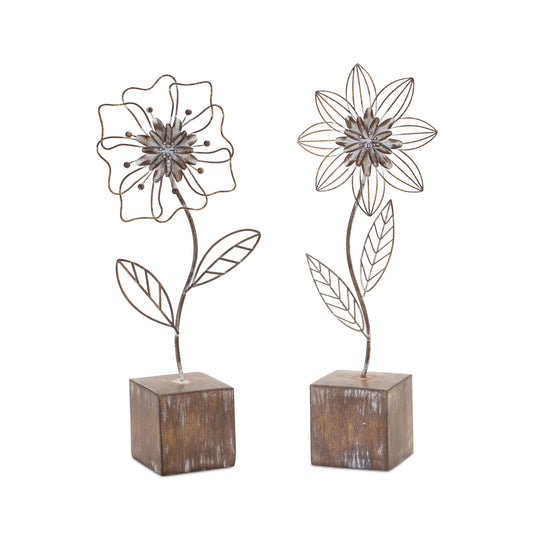 Metal/Resin Floral Decor