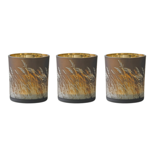 Wheat Votive Holders- set of 3