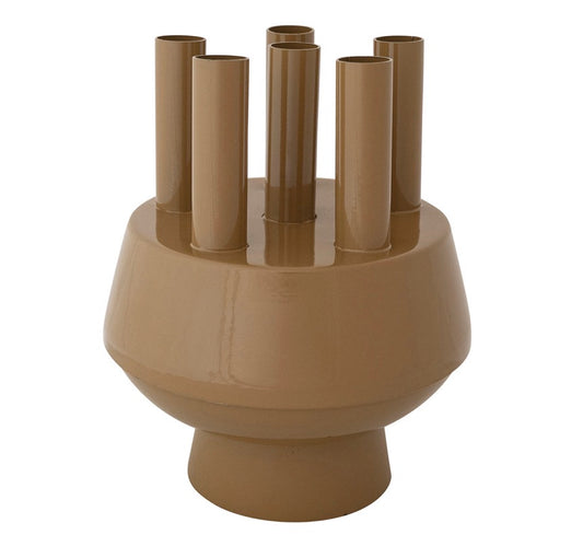 Brown Flower Frog Vase