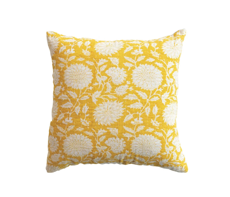 16" Square Cotton & Linen Pillow