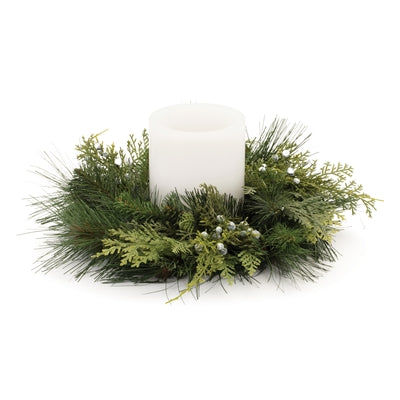 Mixed Pine Candle Ring 13.5"